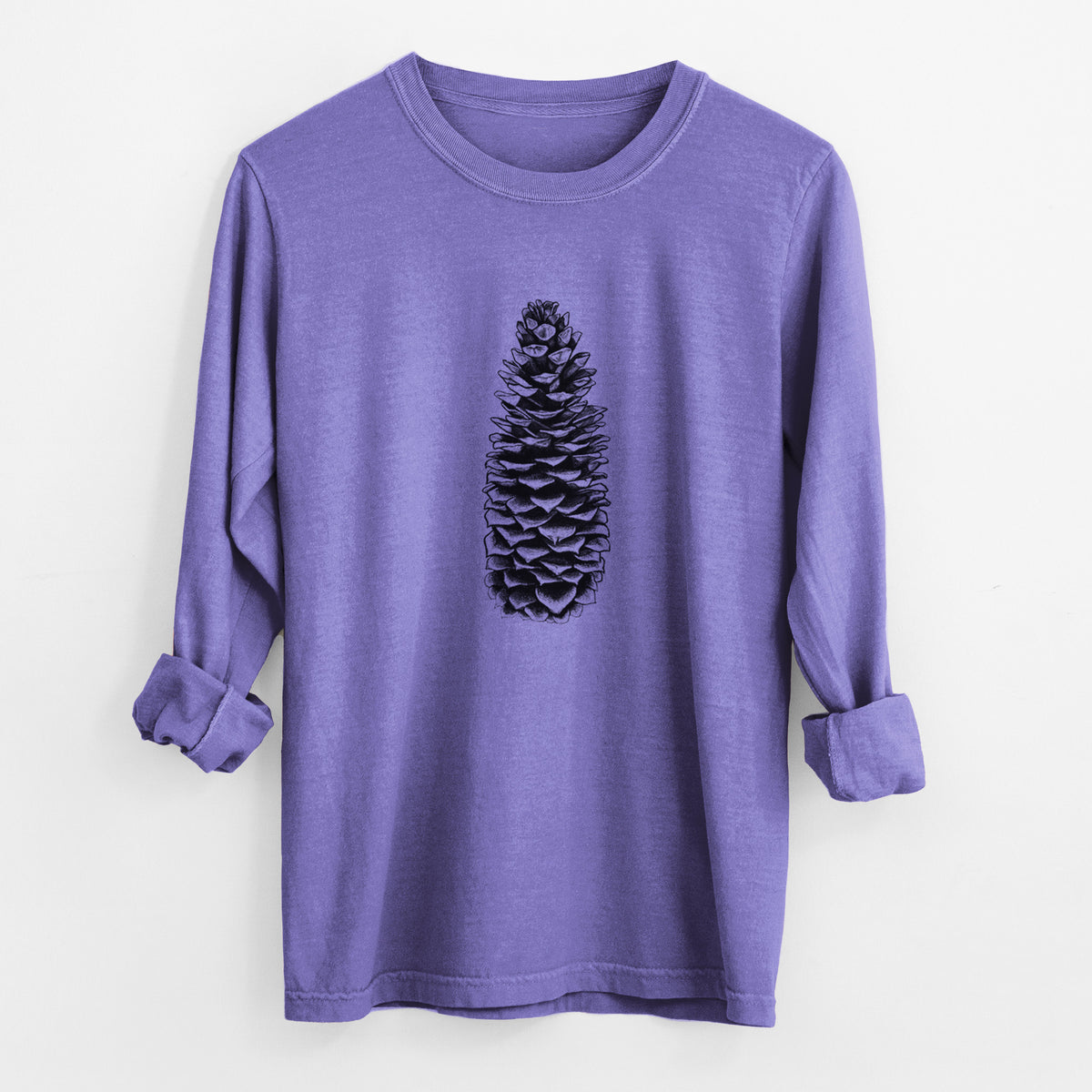 Sugar Pine Cone - Pinus lambertiana - Unisex Comfort Colors 100% Cotton Long Sleeve