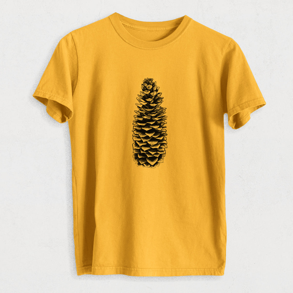 Sugar Pine Cone - Pinus lambertiana - Heavyweight Men&#39;s 100% Organic Cotton Tee