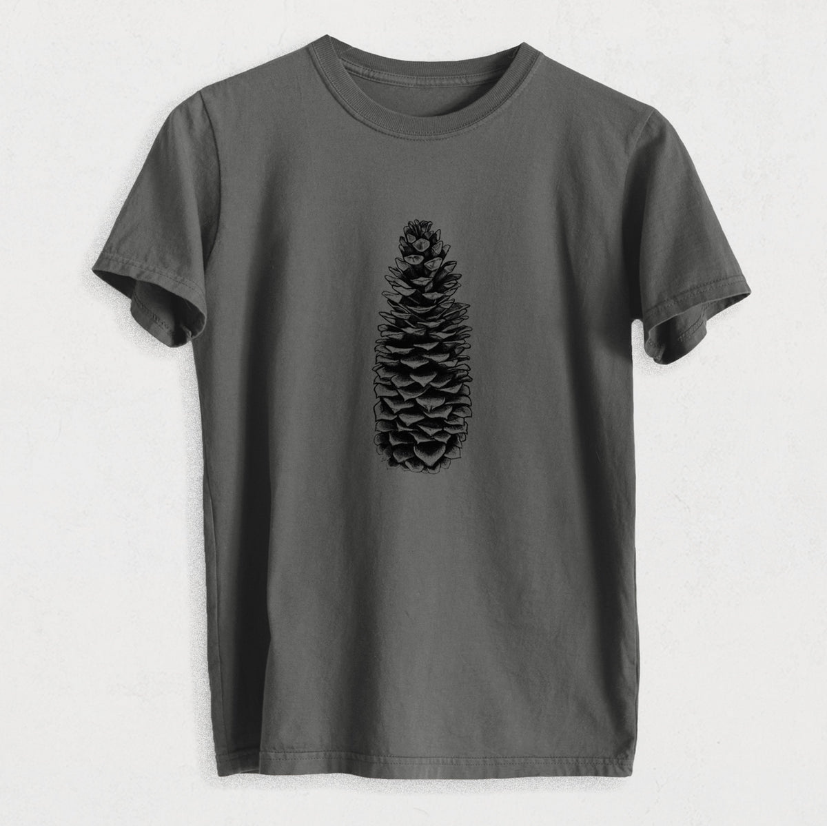Sugar Pine Cone - Pinus lambertiana - Heavyweight Men&#39;s 100% Organic Cotton Tee