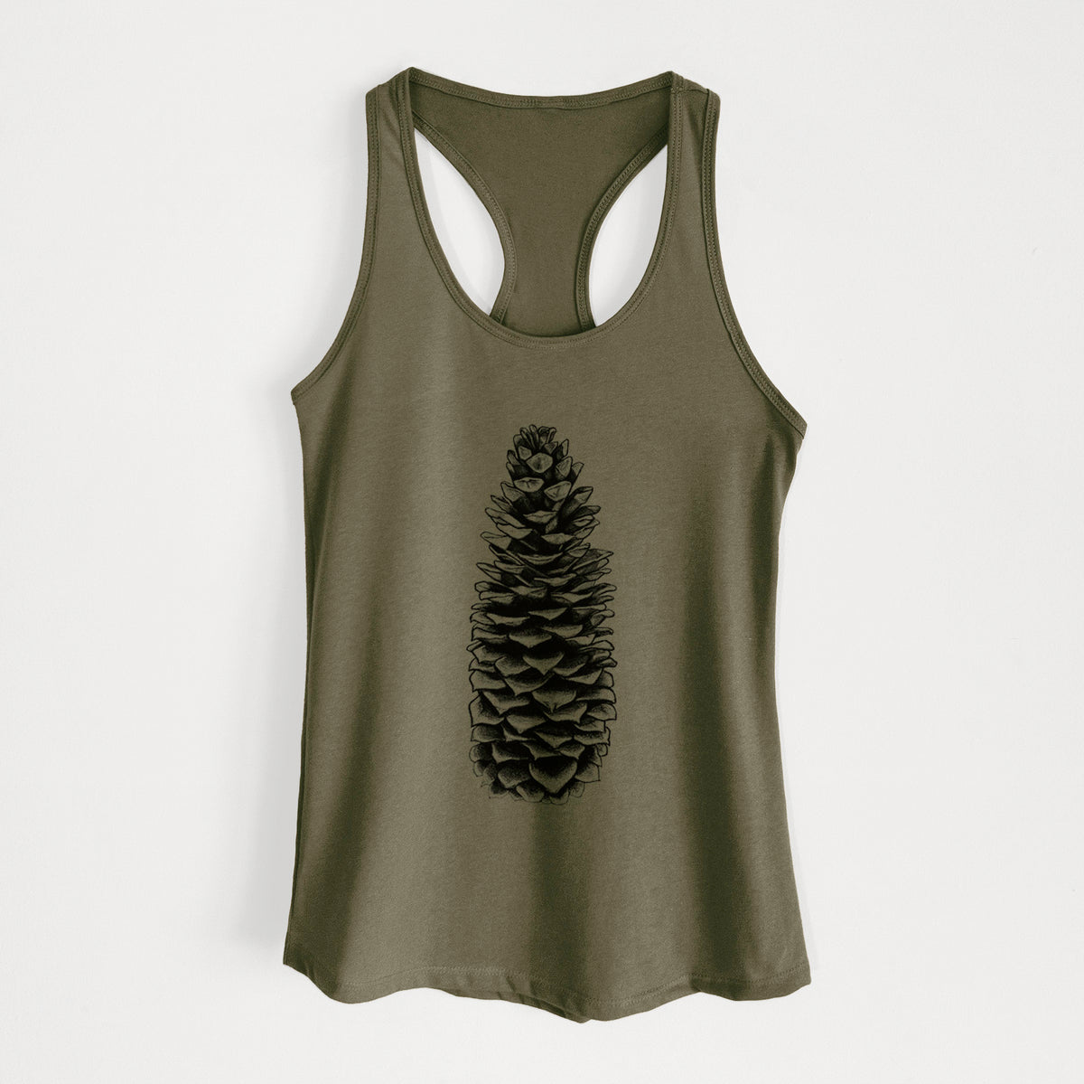 Sugar Pine Cone - Pinus lambertiana - Women&#39;s Racerback Tanktop