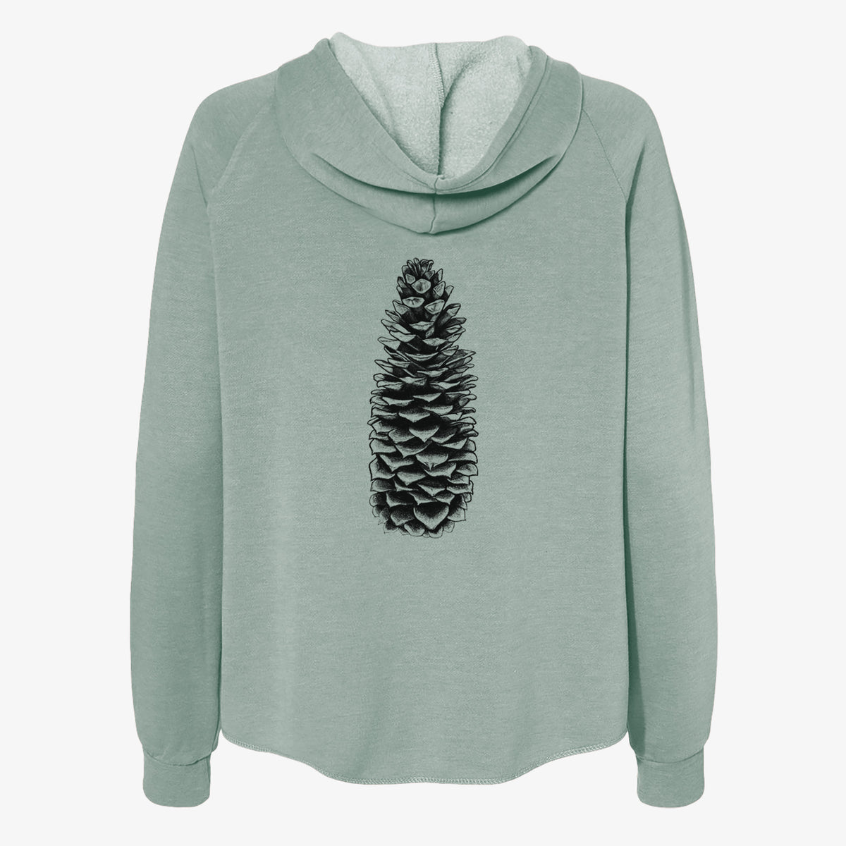 Sugar Pine Cone - Pinus lambertiana - Women's Cali Wave Zip-Up Sweatshirt
