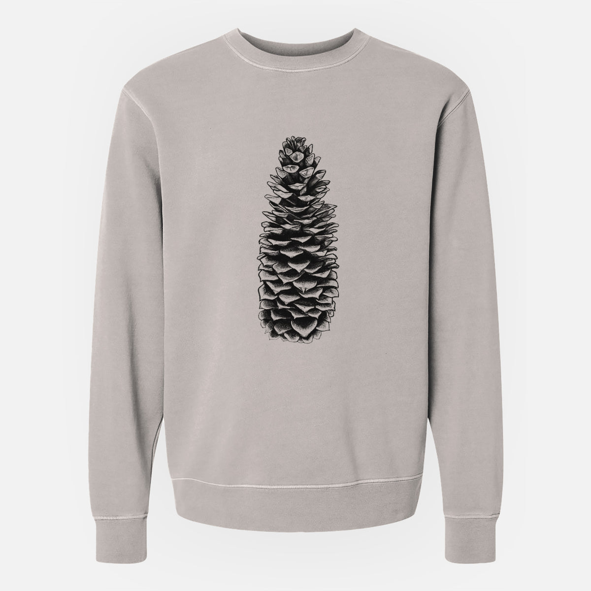 Sugar Pine Cone - Pinus lambertiana - Unisex Pigment Dyed Crew Sweatshirt