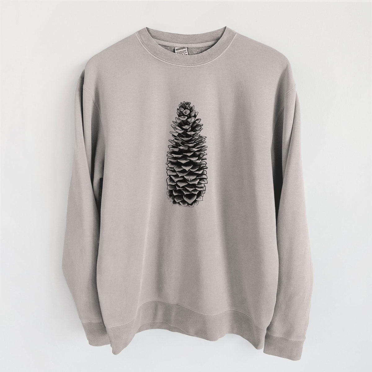 Sugar Pine Cone - Pinus lambertiana - Unisex Pigment Dyed Crew Sweatshirt