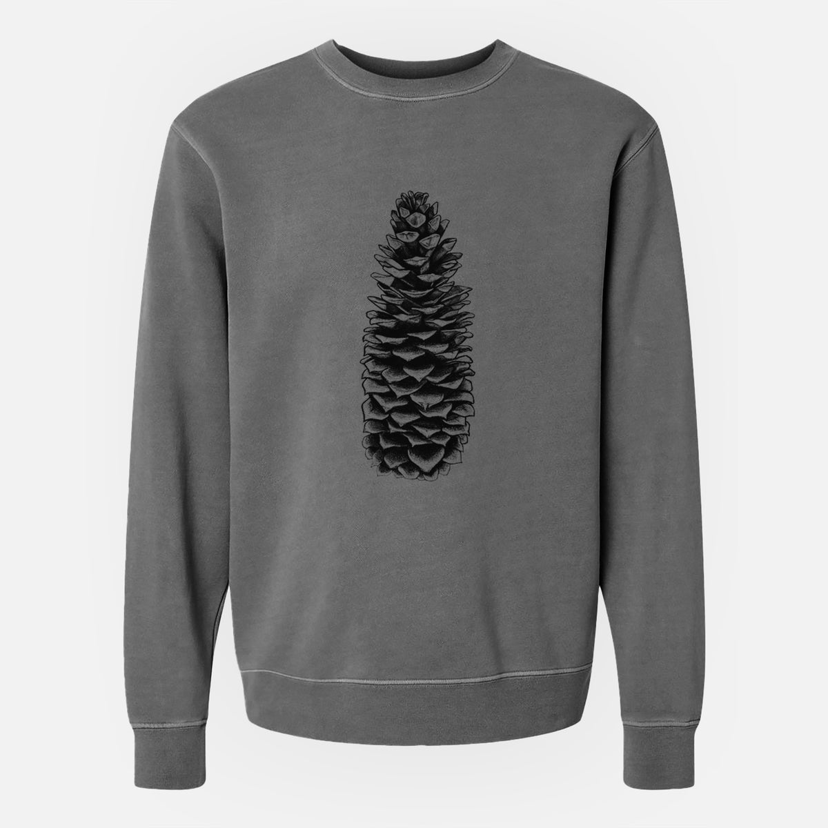 Sugar Pine Cone - Pinus lambertiana - Unisex Pigment Dyed Crew Sweatshirt