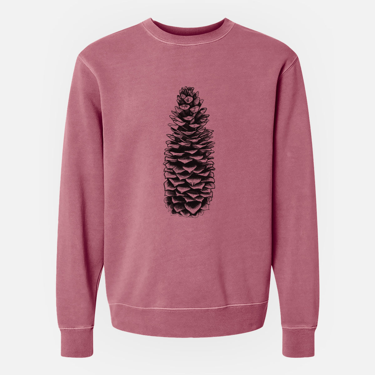 Sugar Pine Cone - Pinus lambertiana - Unisex Pigment Dyed Crew Sweatshirt