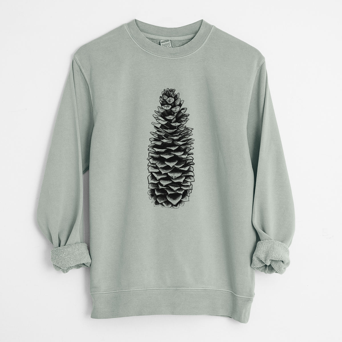 Sugar Pine Cone - Pinus lambertiana - Unisex Pigment Dyed Crew Sweatshirt