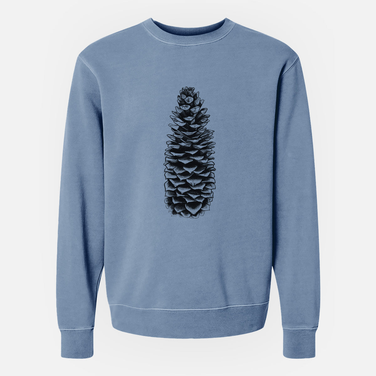 Sugar Pine Cone - Pinus lambertiana - Unisex Pigment Dyed Crew Sweatshirt