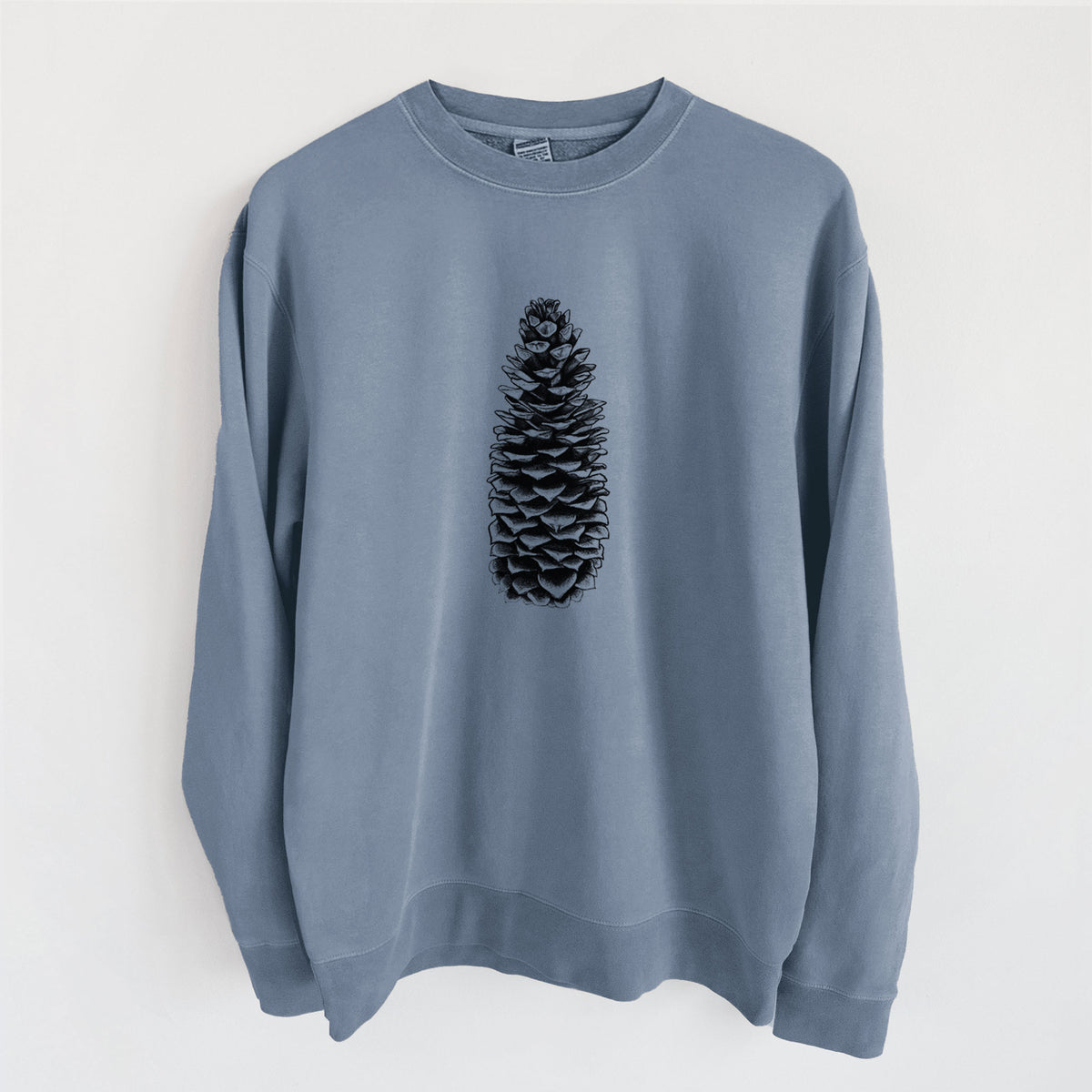 Sugar Pine Cone - Pinus lambertiana - Unisex Pigment Dyed Crew Sweatshirt