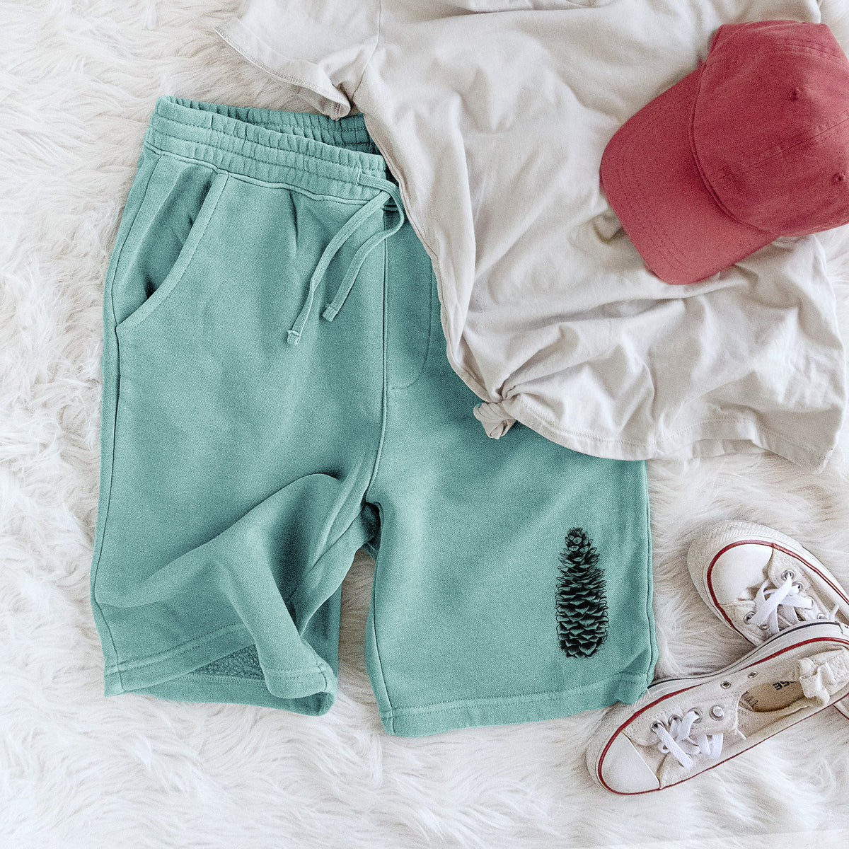 Sugar Pine Cone - Pinus lambertiana - Unisex Pigment Dyed Shorts