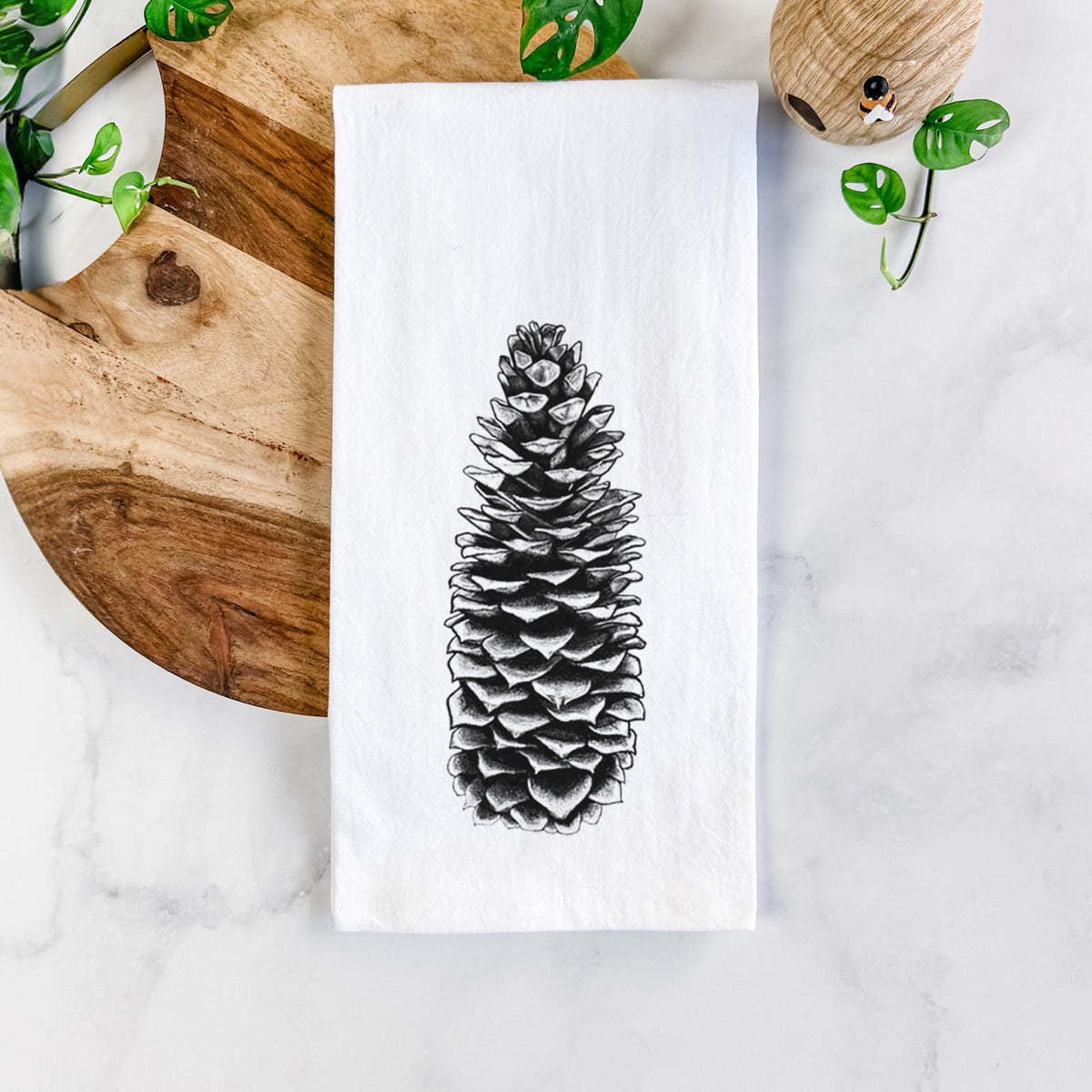 Sugar Pine Cone - Pinus lambertiana Tea Towel