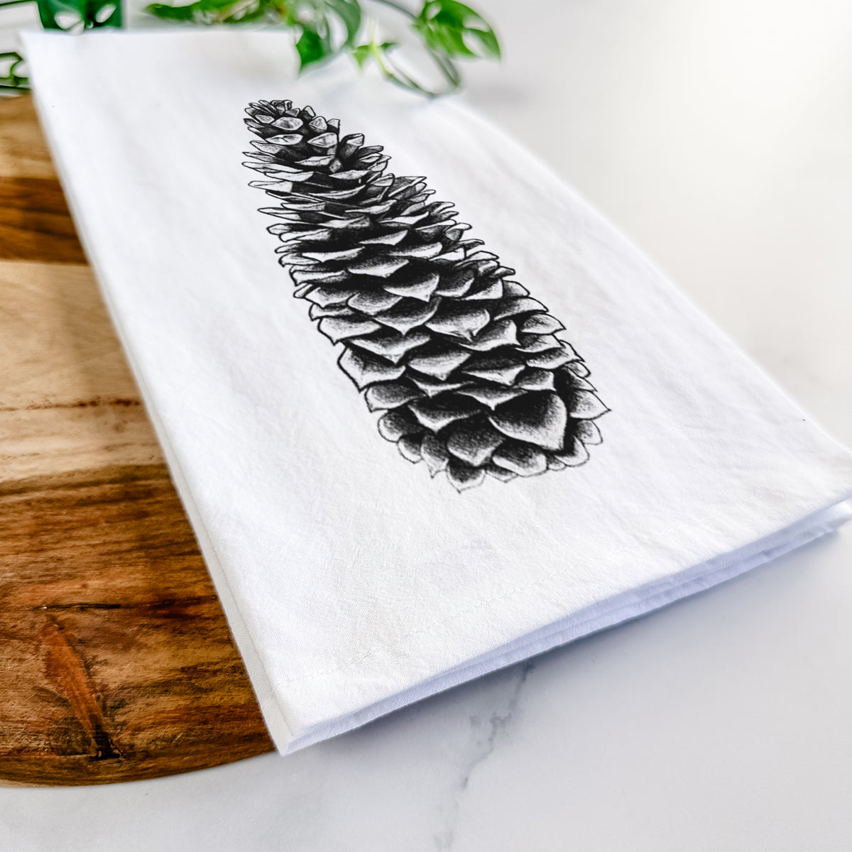 Sugar Pine Cone - Pinus lambertiana Tea Towel