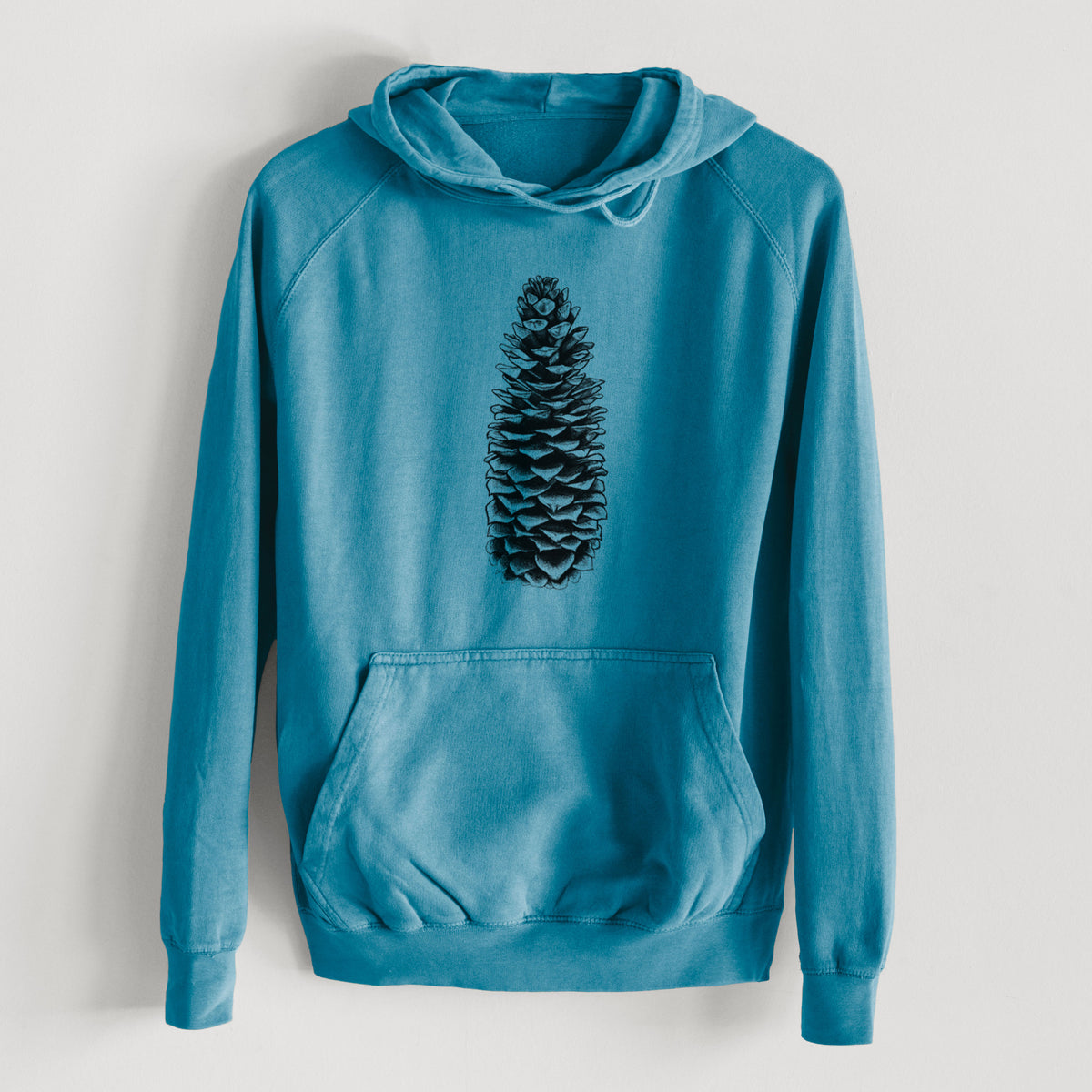 Sugar Pine Cone - Pinus lambertiana  - Mid-Weight Unisex Vintage 100% Cotton Hoodie