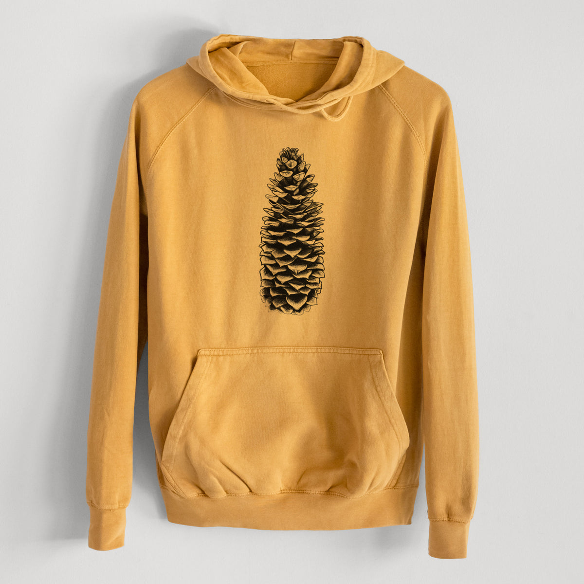 Sugar Pine Cone - Pinus lambertiana  - Mid-Weight Unisex Vintage 100% Cotton Hoodie