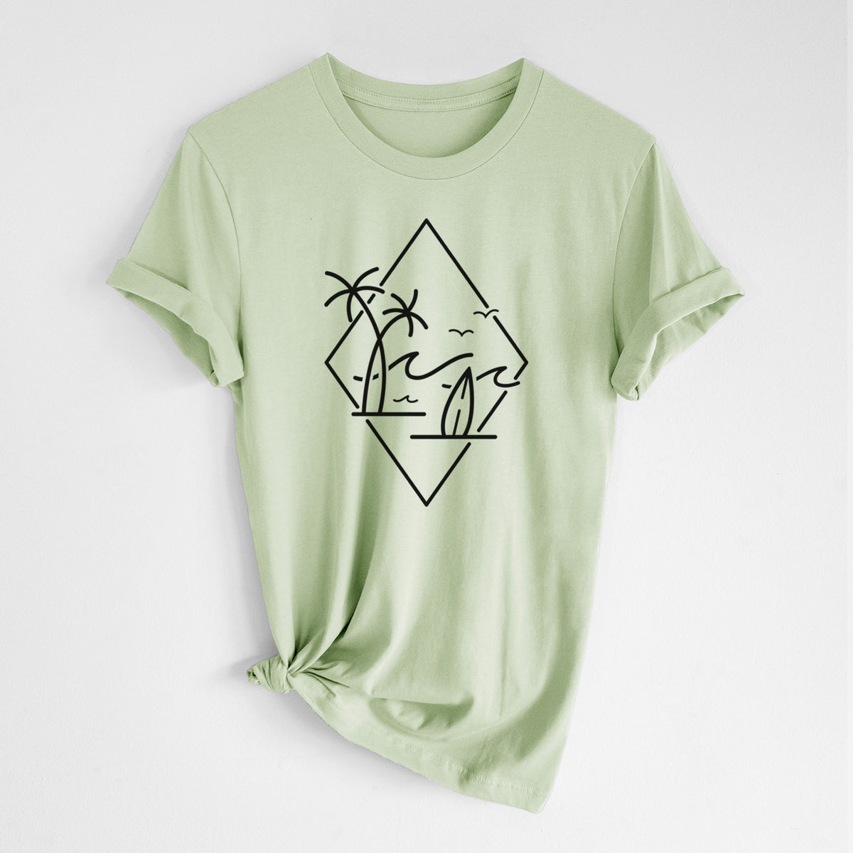 Summer Surf Diamond - Lightweight 100% Cotton Unisex Crewneck
