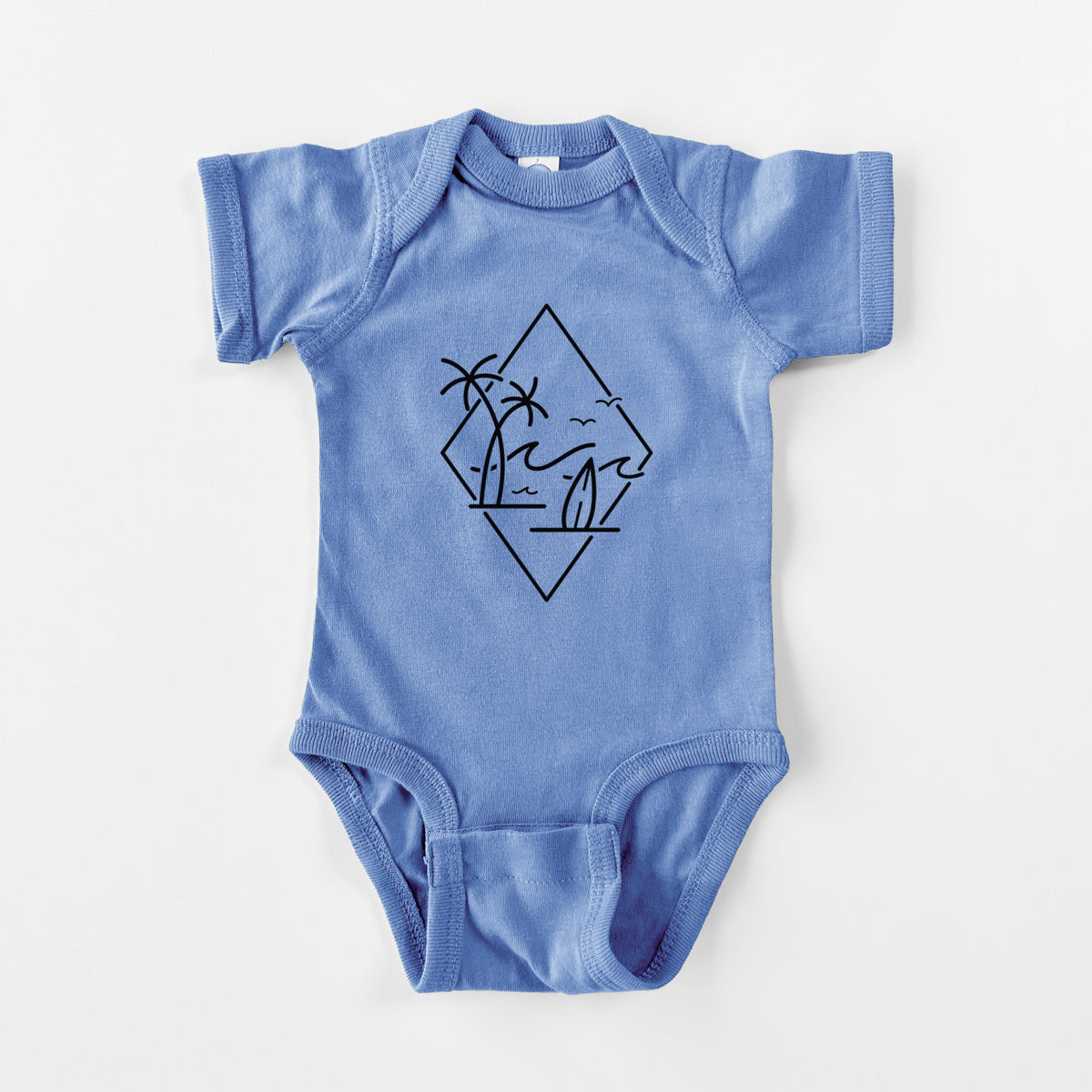 Summer Surf Diamond - Baby Fine Jersey Bodysuit