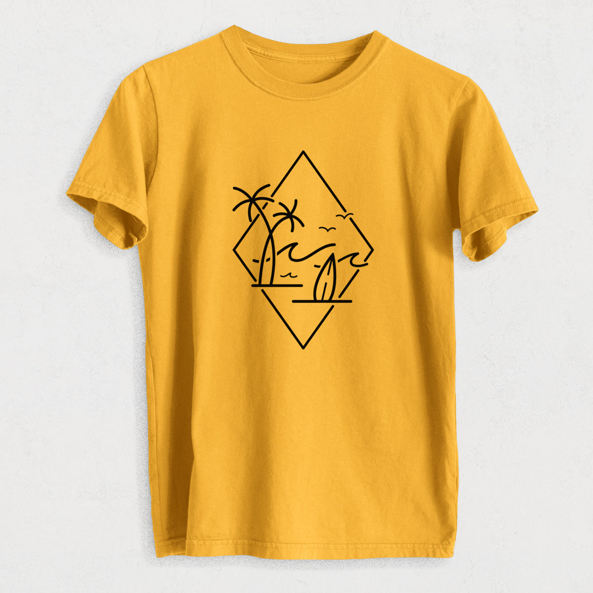 Summer Surf Diamond - Heavyweight Men&#39;s 100% Organic Cotton Tee