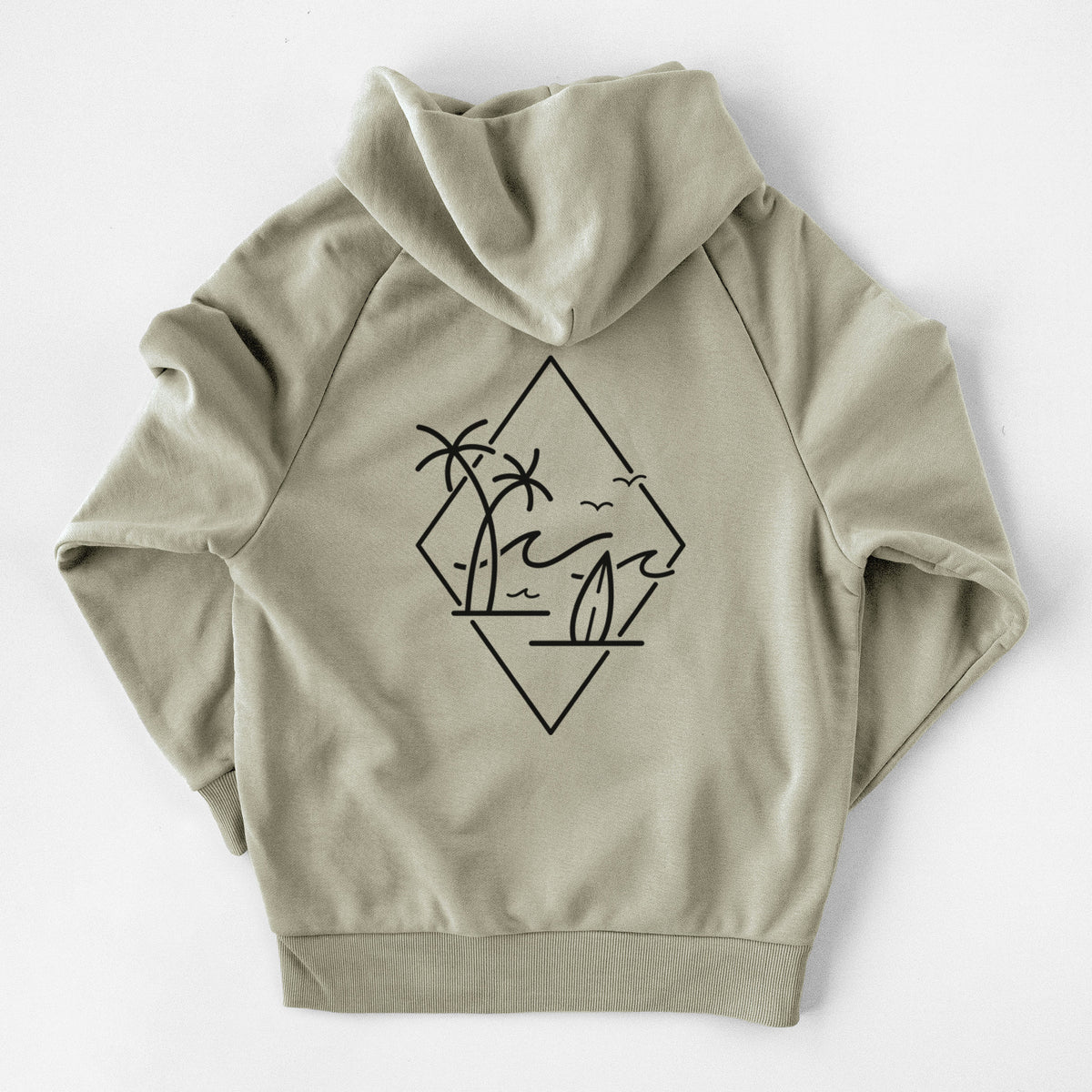 Summer Surf Diamond - UltraLuxe Heavyweight French Terry Hoodie