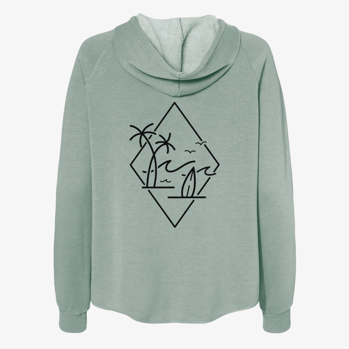 Summer Surf Diamond - Women's Cali Wave Zip-Up Sweatshirt