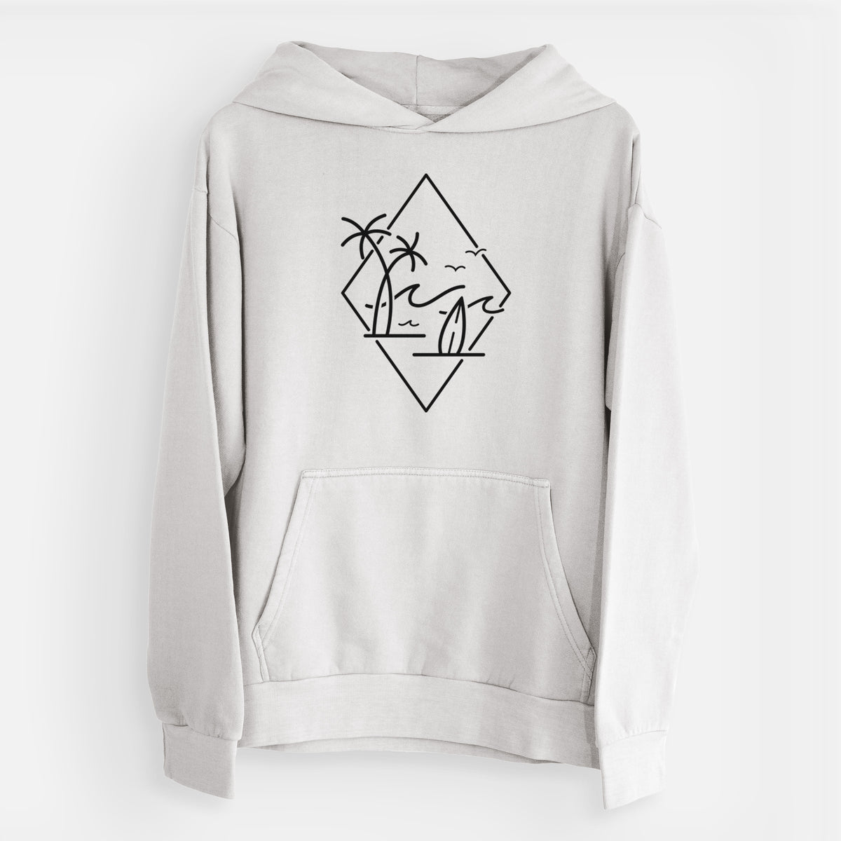 Summer Surf Diamond  - Urban Heavyweight Hoodie