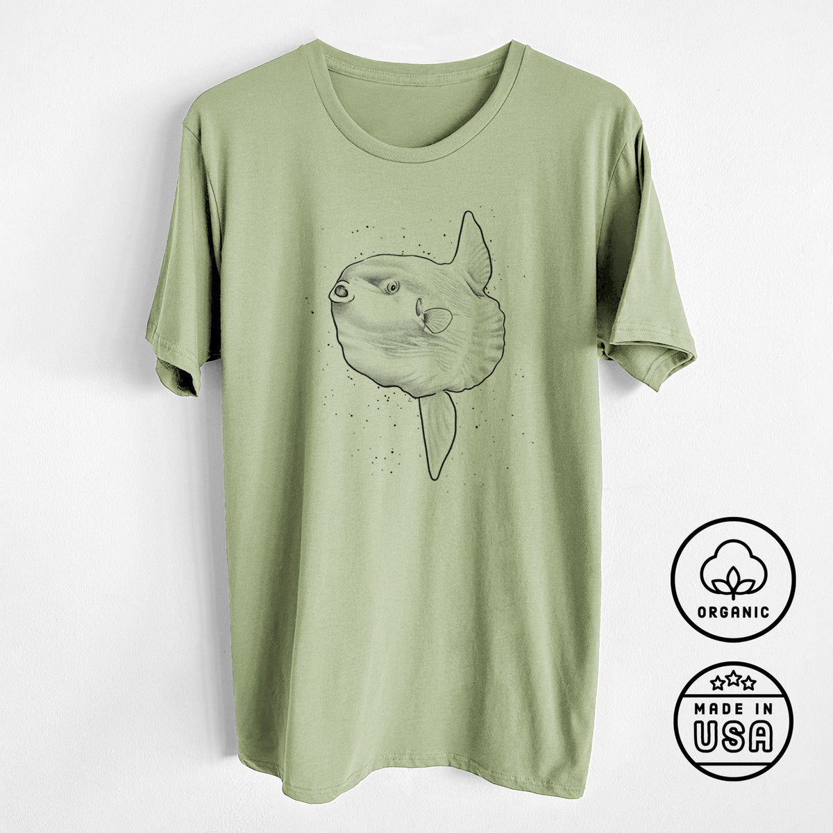 Ocean Sunfish - Mola mola - Unisex Crewneck - Made in USA - 100% Organic Cotton