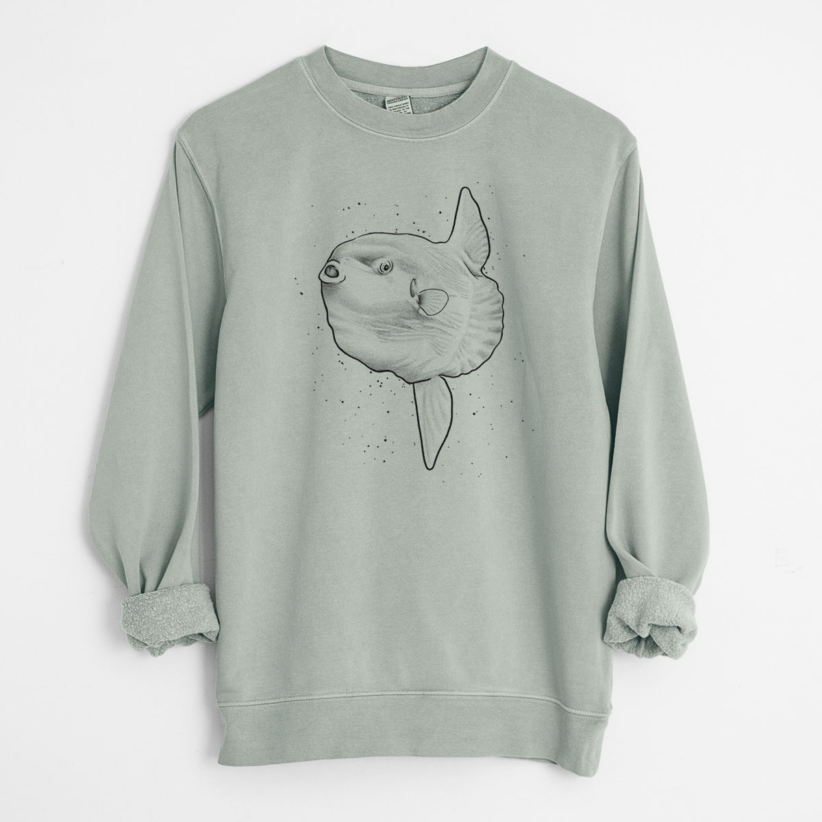 Ocean Sunfish - Mola mola - Unisex Pigment Dyed Crew Sweatshirt