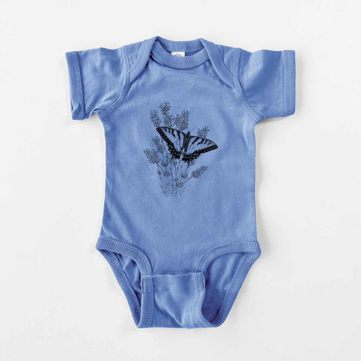Eastern Tiger Swallowtail with Lavender - Baby Fine Jersey Bodysuit
