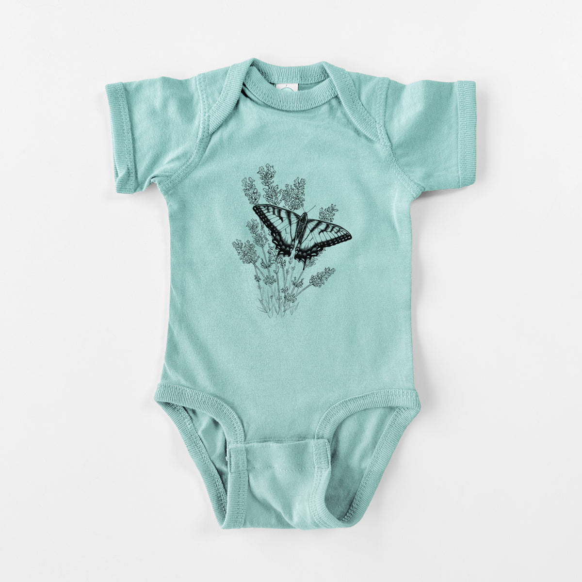 Eastern Tiger Swallowtail with Lavender - Baby Fine Jersey Bodysuit