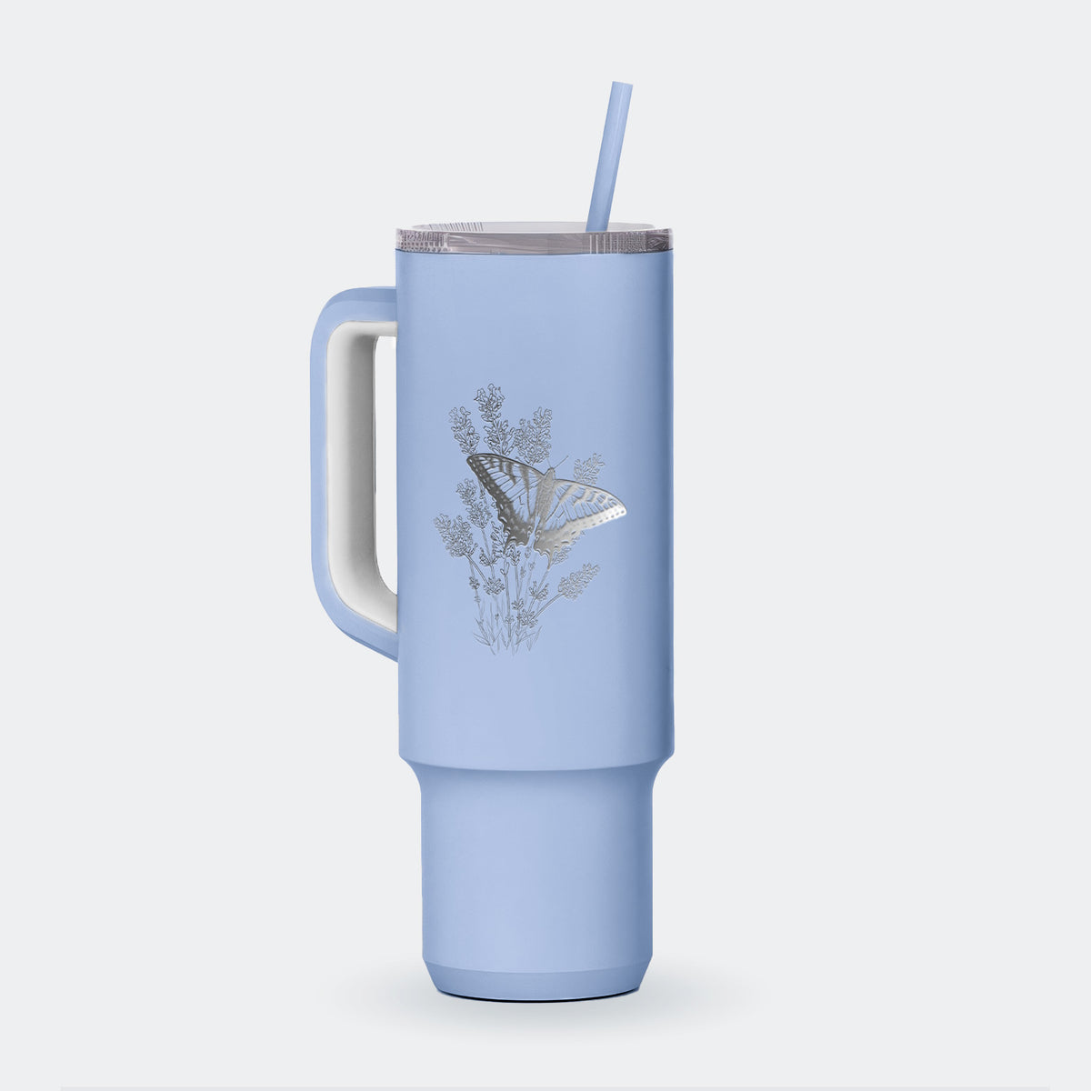 Eastern Tiger Swallowtail with Lavender - 40oz Skinny Recharge Tumbler