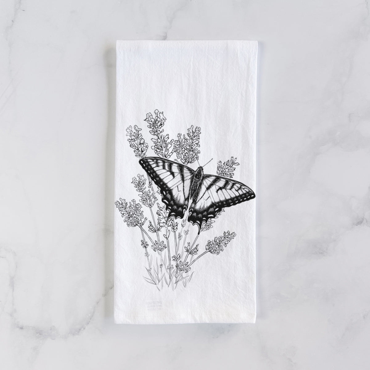 Eastern Tiger Swallowtail with Lavender Tea Towel
