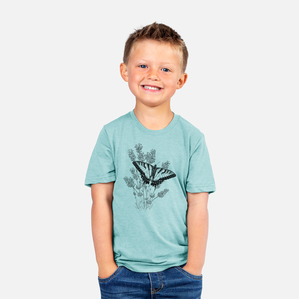 Eastern Tiger Swallowtail with Lavender - Youth Shirt