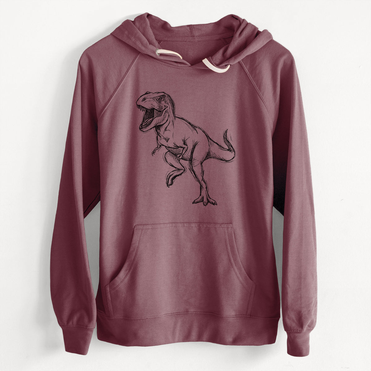 CLEARANCE - Tyrannosaurus Rex  - Unisex Slim Fit Loopback Terry Hoodie