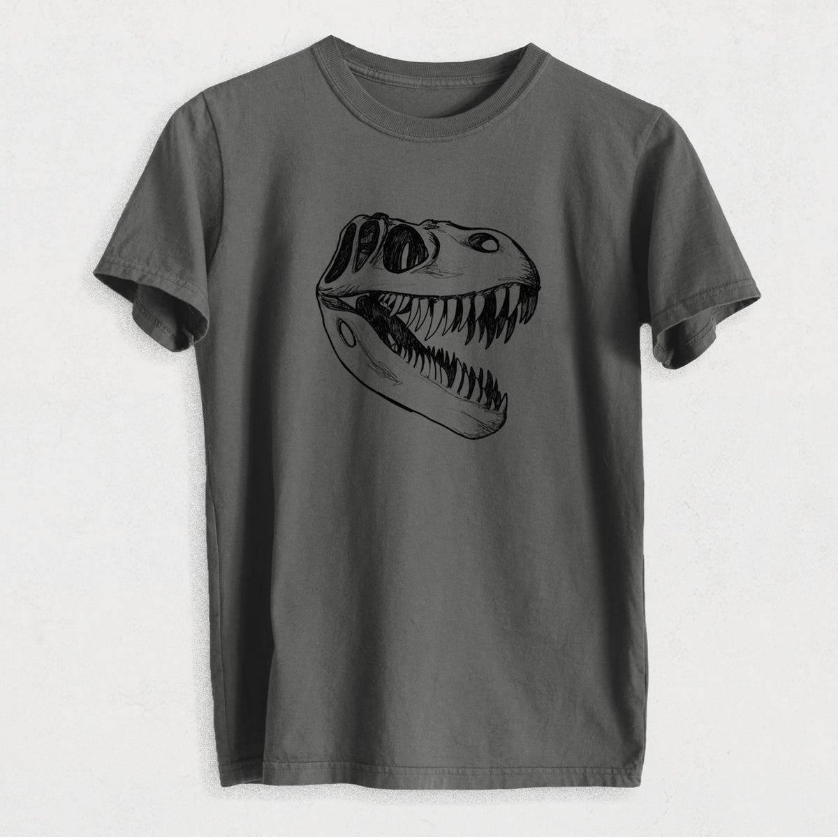 Tyrannosaurus Rex Skull - Heavyweight Men&#39;s 100% Organic Cotton Tee