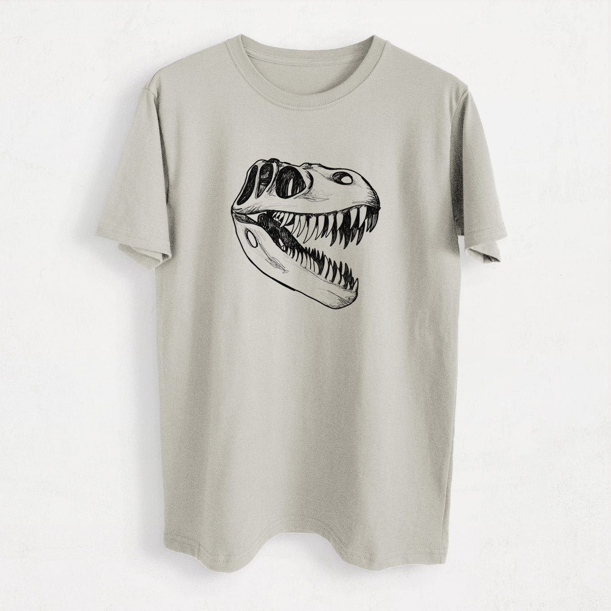 Tyrannosaurus Rex Skull - Heavyweight Men&#39;s 100% Organic Cotton Tee