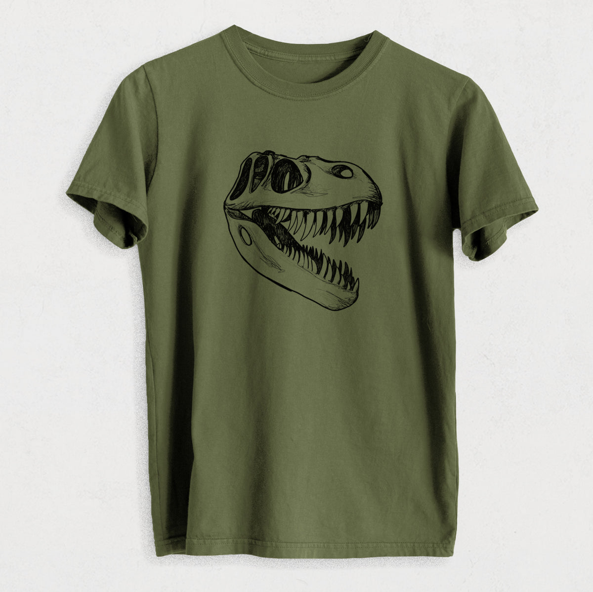 Tyrannosaurus Rex Skull - Heavyweight Men&#39;s 100% Organic Cotton Tee