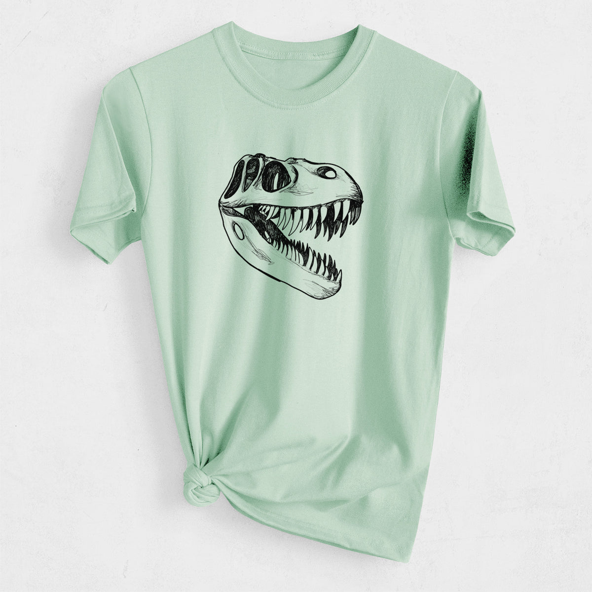 Tyrannosaurus Rex Skull - Heavyweight Men&#39;s 100% Organic Cotton Tee