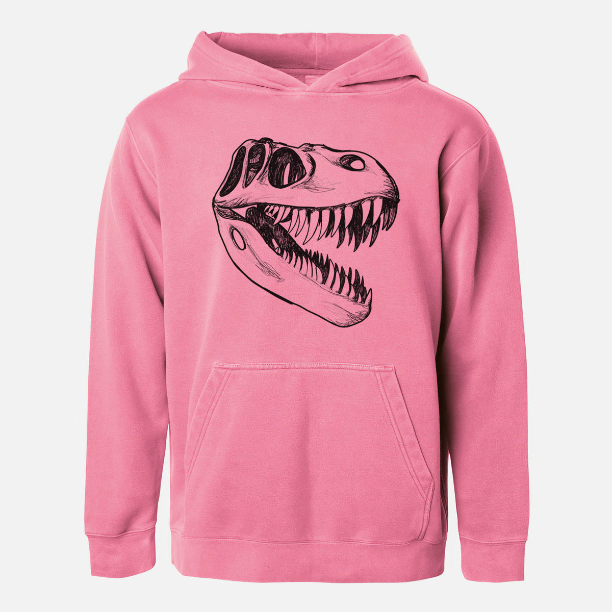 Tyrannosaurus Rex Skull - Youth Pigment Dyed Hoodie