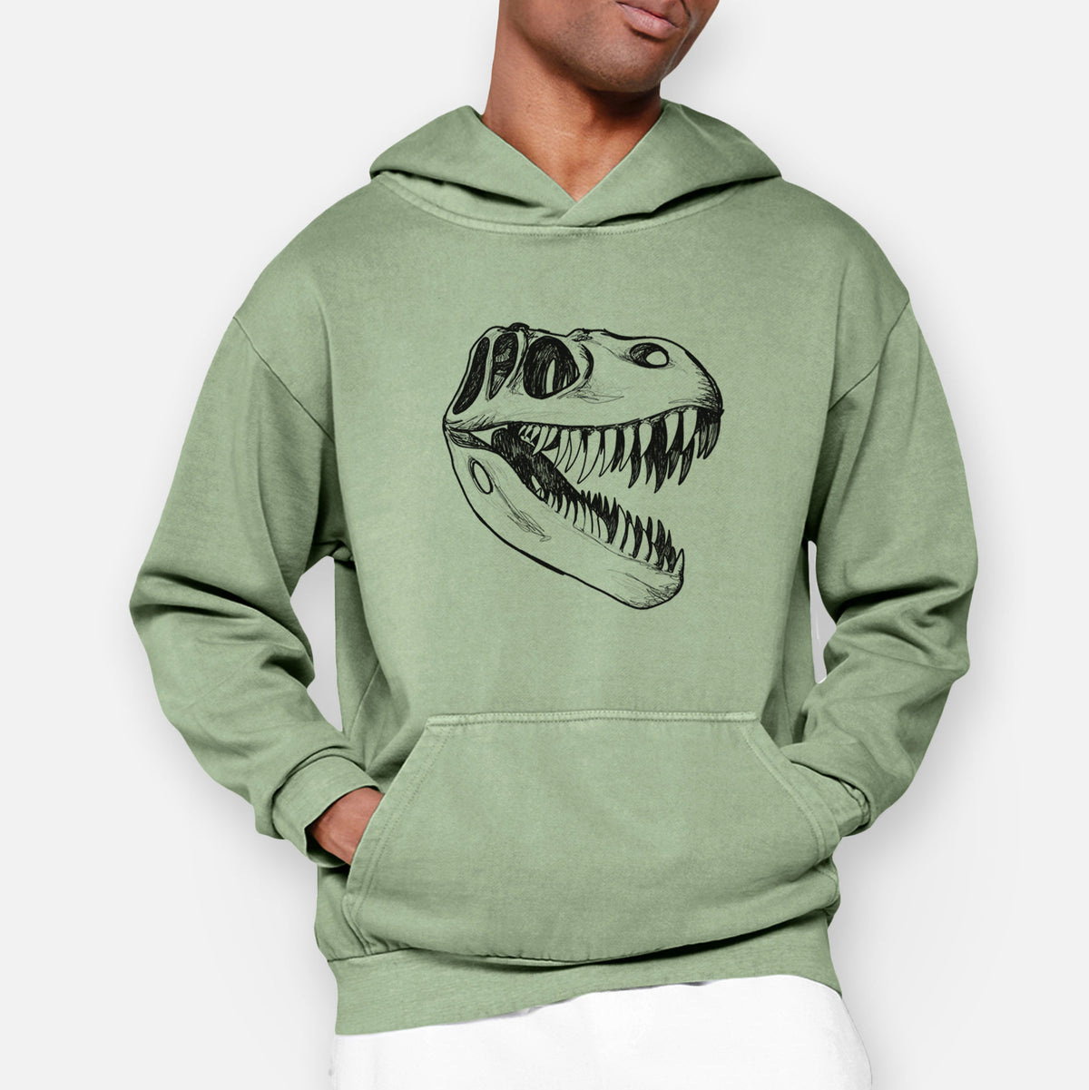 Tyrannosaurus Rex Skull  - Urban Heavyweight Hoodie