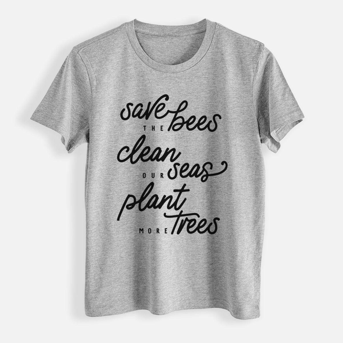 Bees Seas Trees - Typography - Womens Everyday Maple Tee