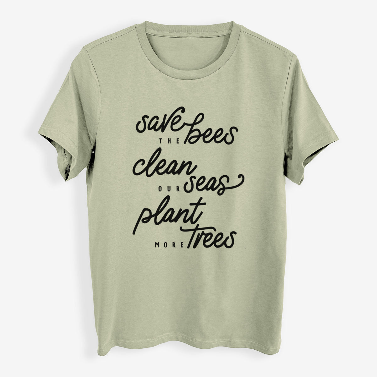 Bees Seas Trees - Typography - Womens Everyday Maple Tee