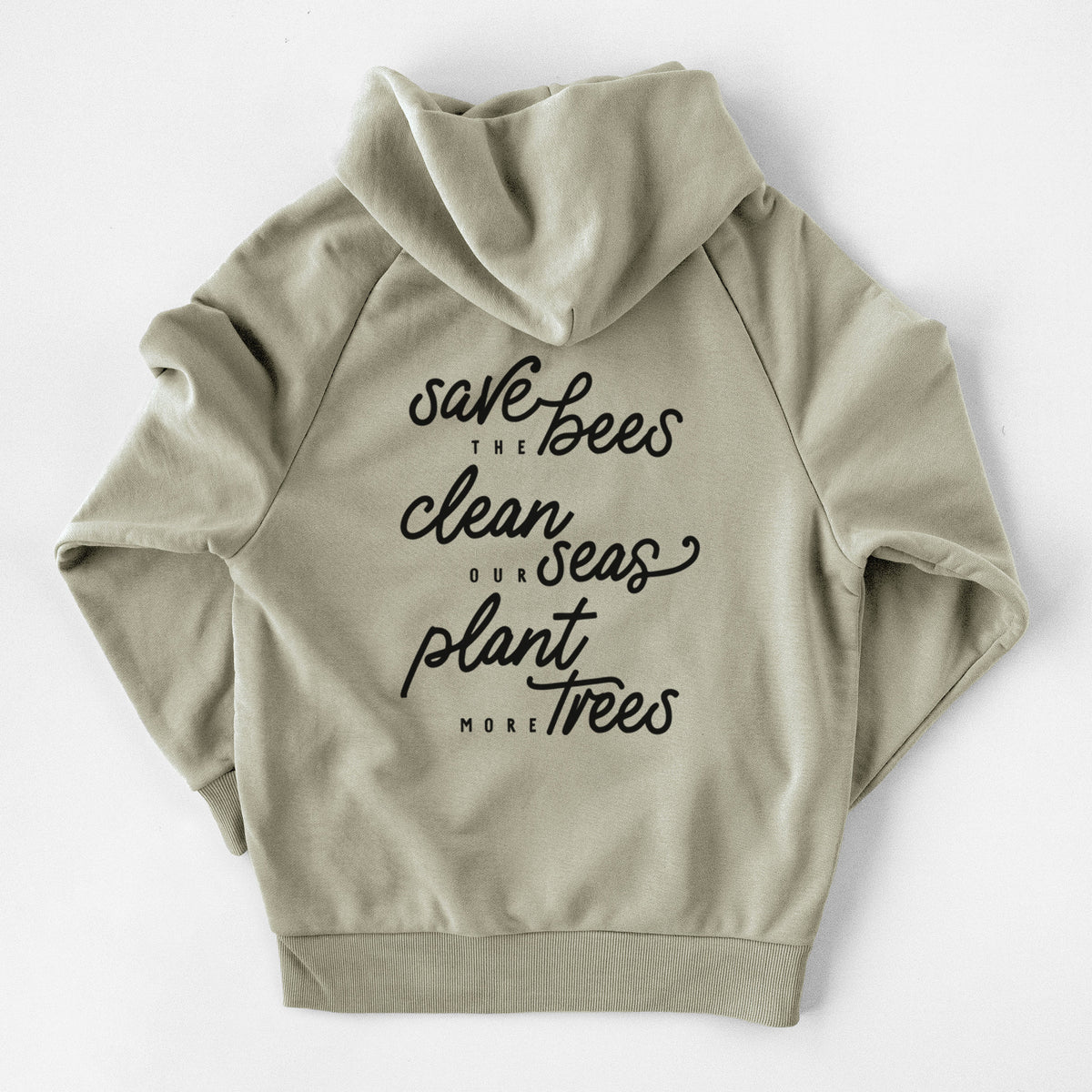 Bees Seas Trees - Typography - UltraLuxe Heavyweight French Terry Hoodie