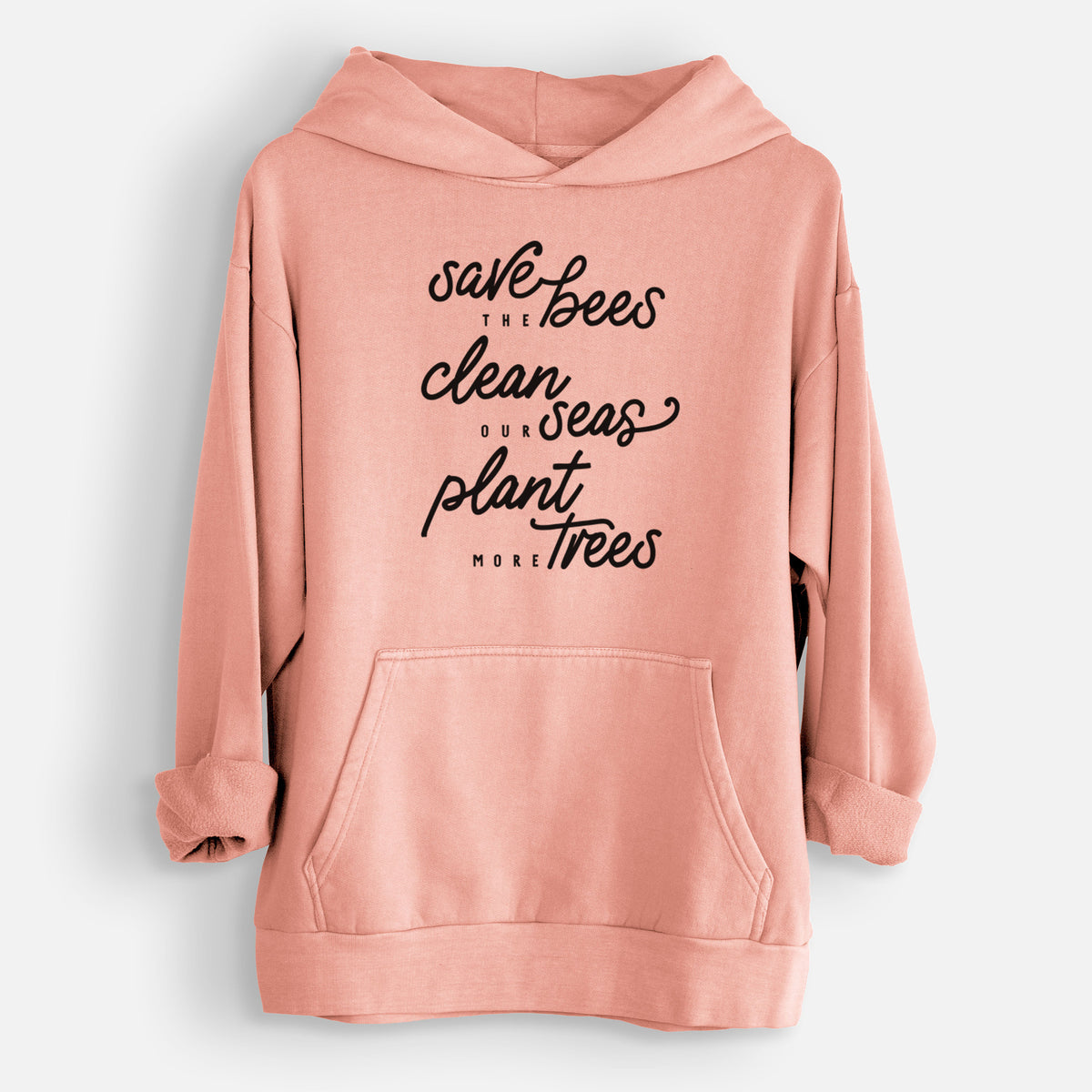 Bees Seas Trees - Typography  - Urban Heavyweight Hoodie