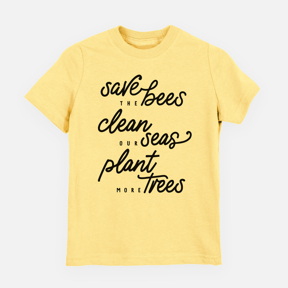 Bees Seas Trees - Typography - Youth Shirt