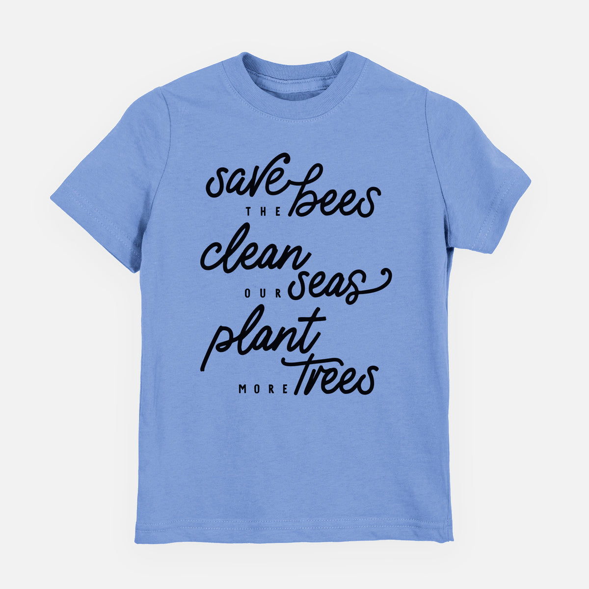 Bees Seas Trees - Typography - Youth Shirt