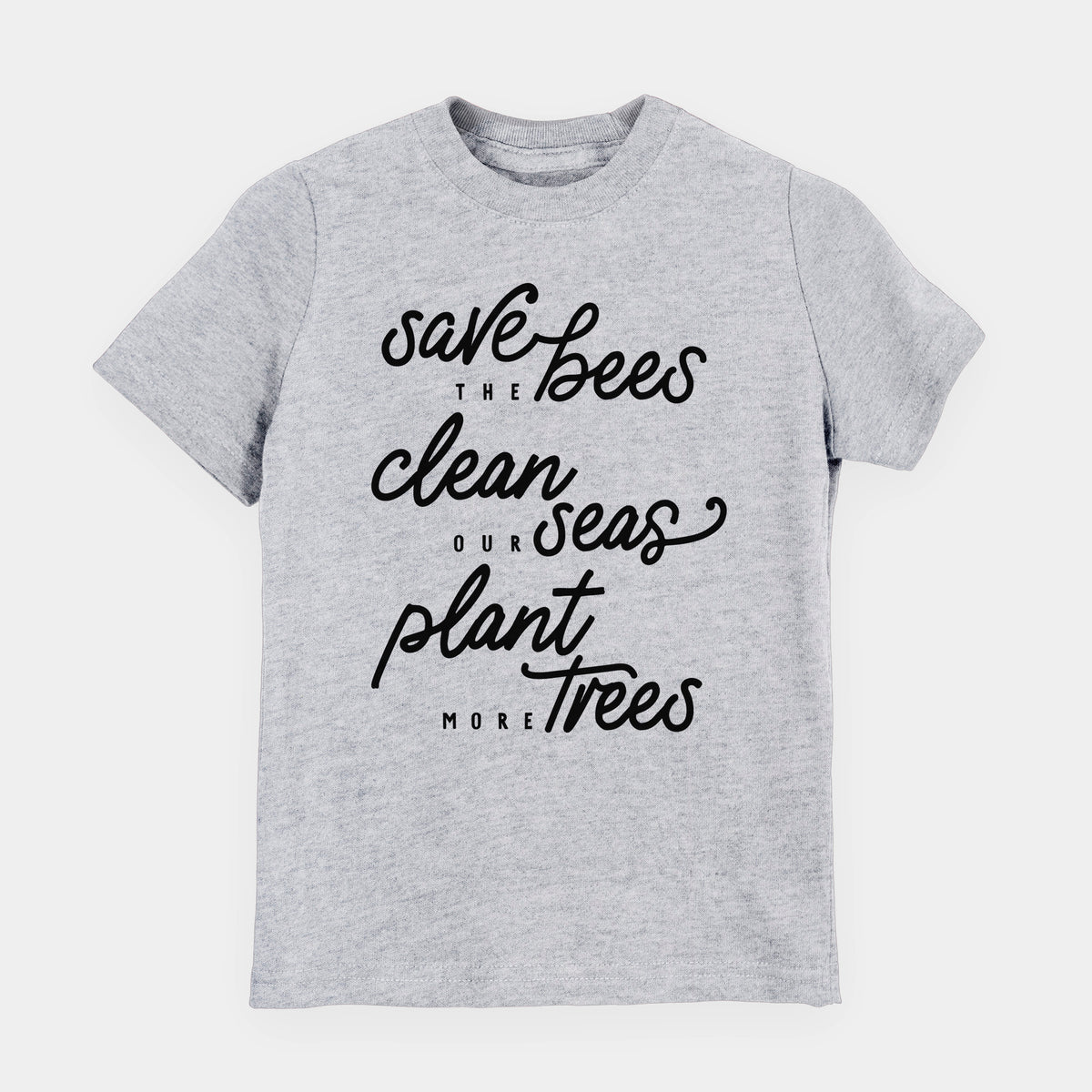 Bees Seas Trees - Typography - Youth Shirt