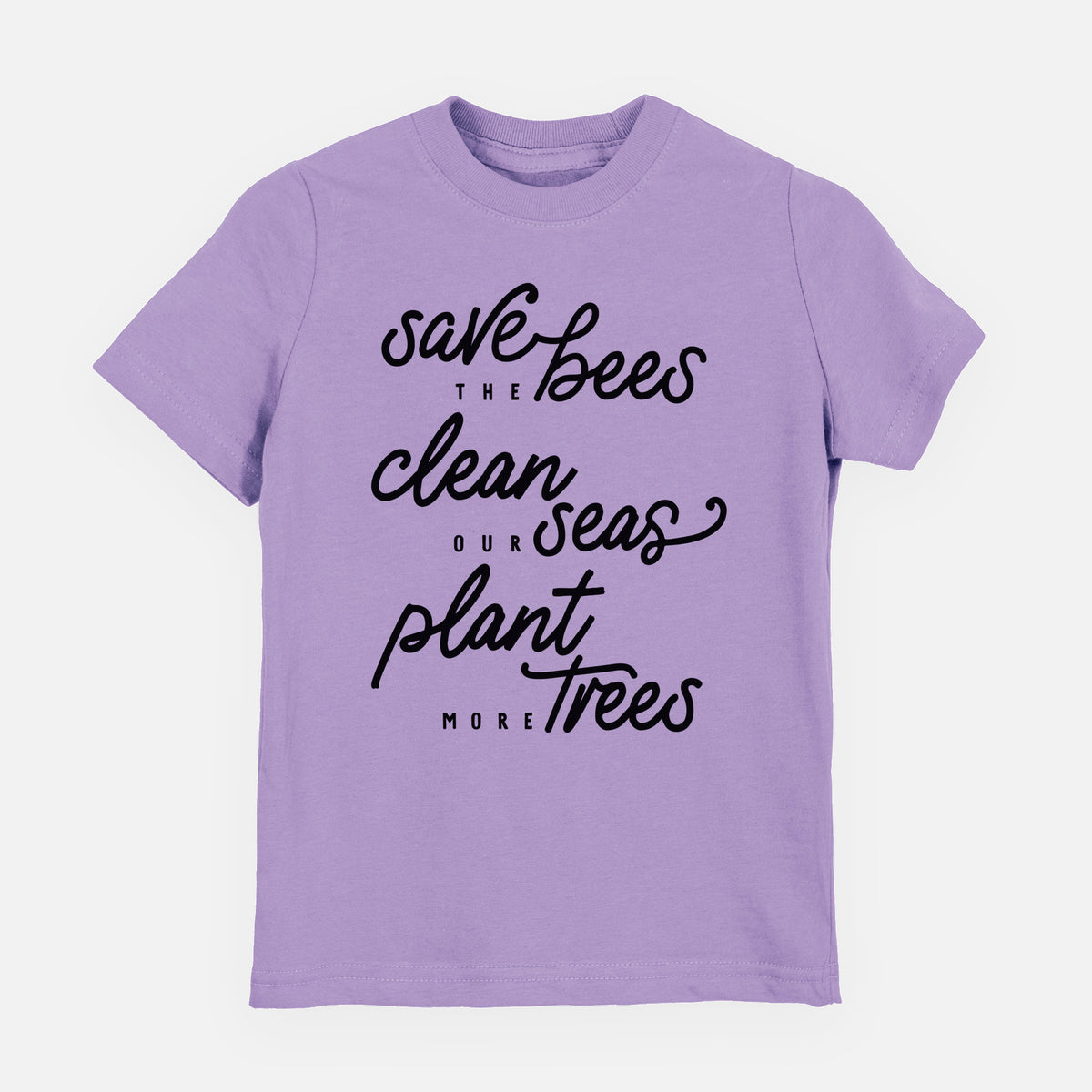 Bees Seas Trees - Typography - Youth Shirt