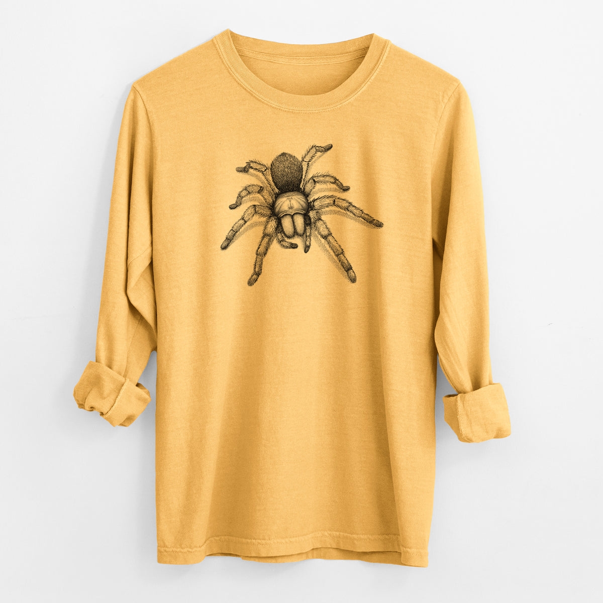 Desert Blonde Tarantula - Aphonopelma chalcodes - Men&#39;s Heavyweight 100% Cotton Long Sleeve