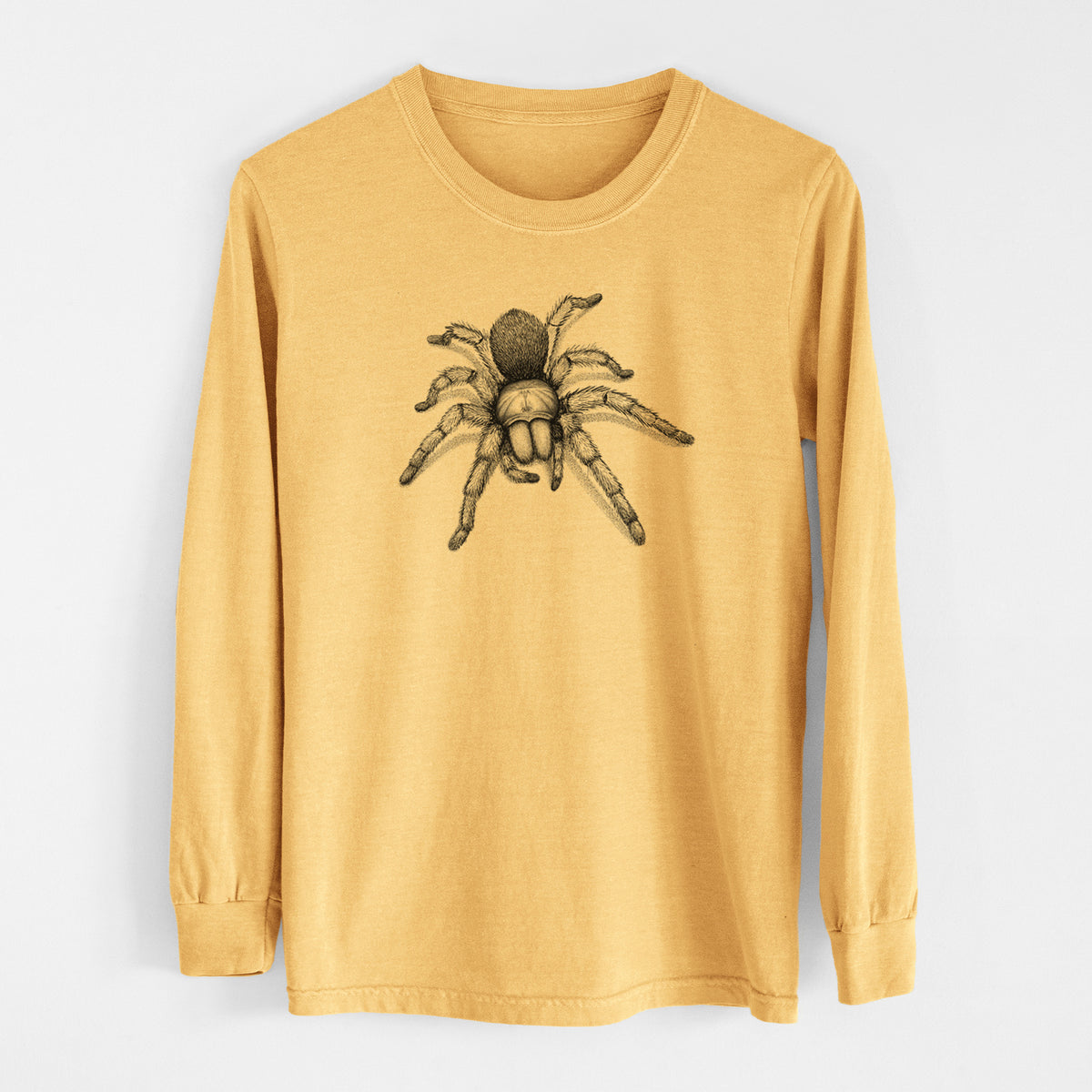 Desert Blonde Tarantula - Aphonopelma chalcodes - Men&#39;s Heavyweight 100% Cotton Long Sleeve