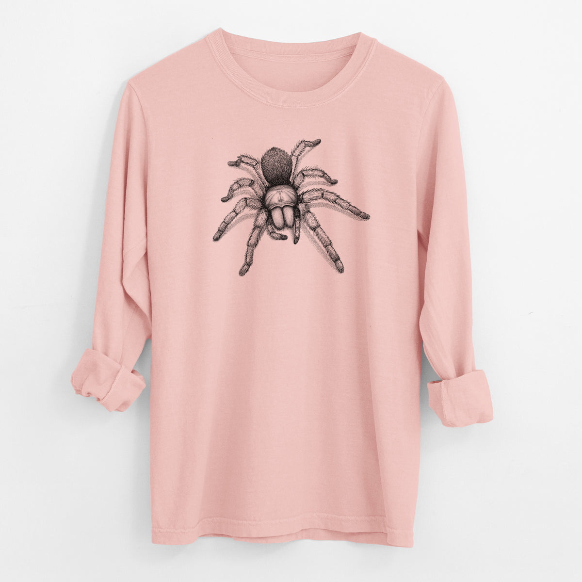 Desert Blonde Tarantula - Aphonopelma chalcodes - Men&#39;s Heavyweight 100% Cotton Long Sleeve