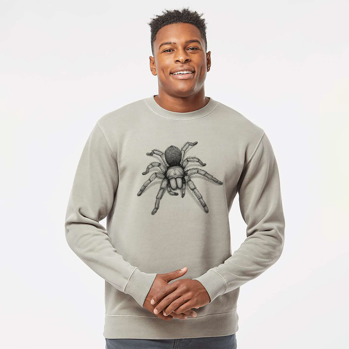 Desert Blonde Tarantula - Aphonopelma chalcodes - Unisex Pigment Dyed Crew Sweatshirt