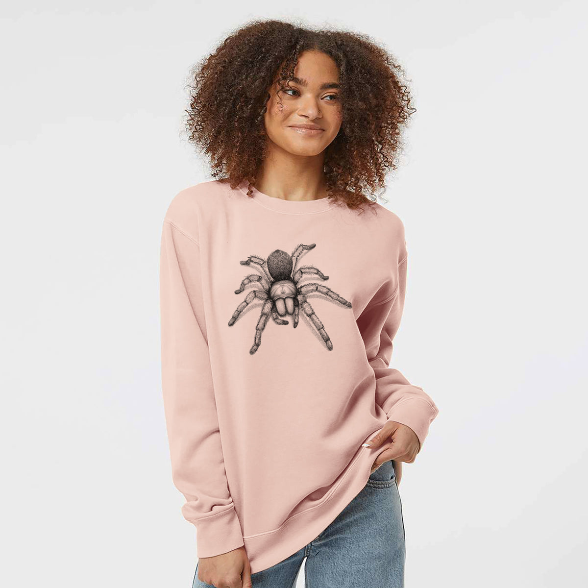 Desert Blonde Tarantula - Aphonopelma chalcodes - Unisex Pigment Dyed Crew Sweatshirt